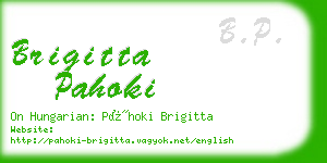 brigitta pahoki business card